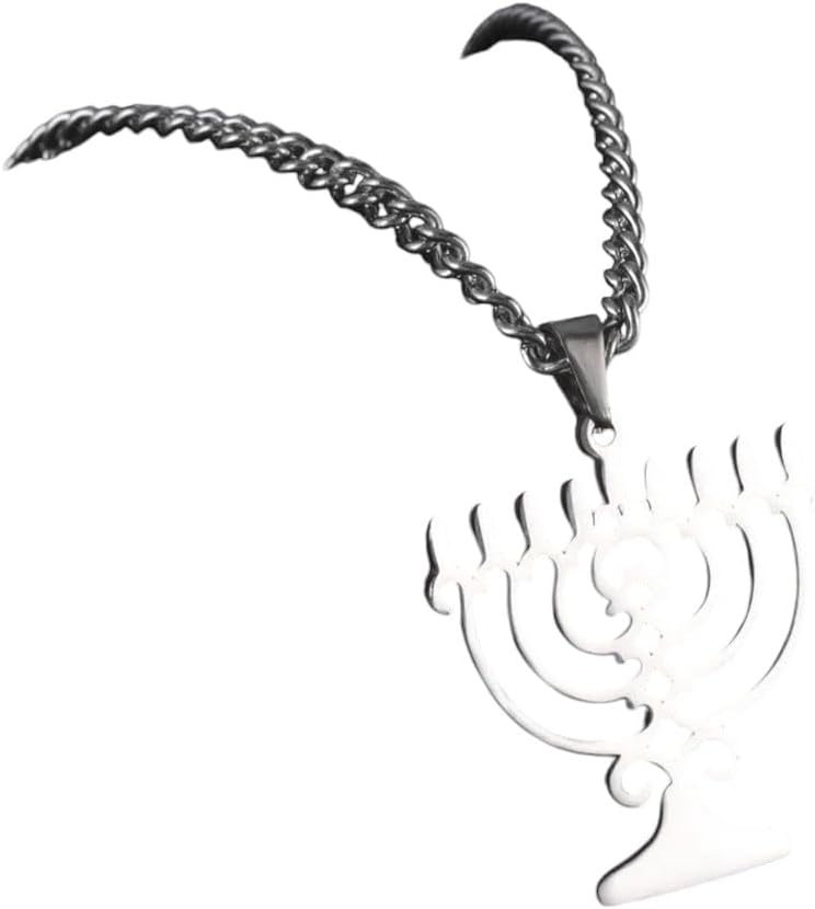 Hanukkah menorah necklace Keep glowing all year long
