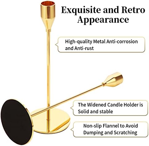 Elegant Gold Candle Holder Set for Weddings and Parties