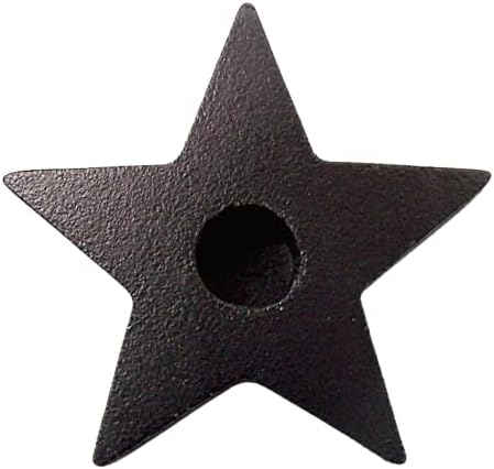 Set of 3 Black Star Candle Holders for Wicca