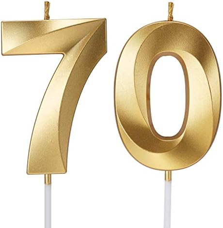 70TH BIRTHDAY CANDLE A BEAUTIFUL CLASSIC CHOICE FOR CELEBRATION