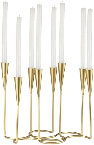 Northlight Modern 8 Taper Candelabra - Matte Gold Finish