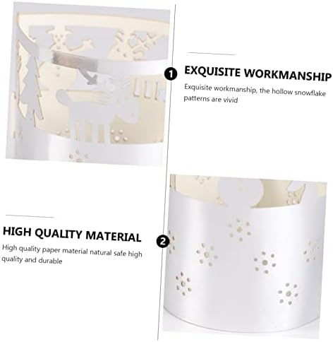 50-Piece Christmas Snowflake Candle Lampshade Decor