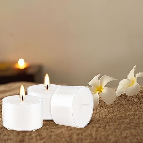 White Vanilla Scented Tealight Candle Set for Relaxation