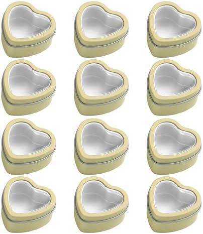 Warm Hearts 12-Piece Heart Shaped Candle Tins