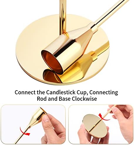 Elegant Gold Candle Holder Set for Weddings and Parties