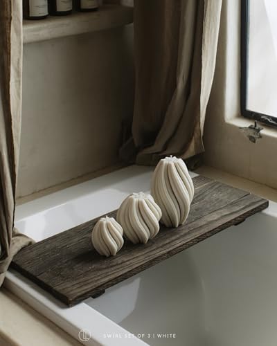 Spiral White Candle for Home Decor