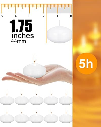 Sealed-Top Floating Tealight Candles Elegant White Set