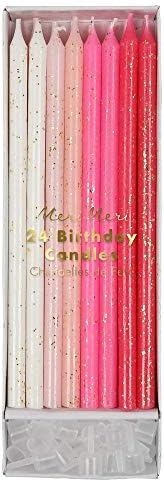 Glowing Gold Glitter 24pk Birthday Candles
