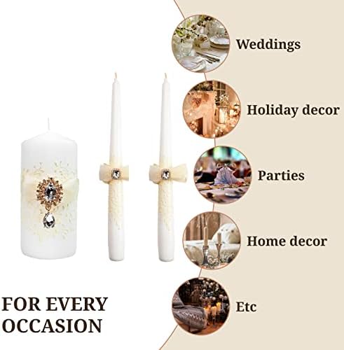 VABA 106 Taper Pillar Unity Candle Set for Weddings