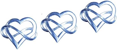 3 Set Infinity Heart Candle Pins in Fine Pewter
