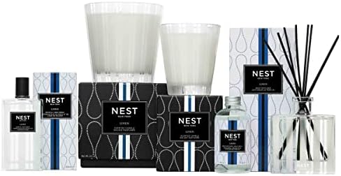 NEST Fragrances Linen Candle - Luxury Glass Elegantly burn