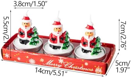Mini Christmas unscented tea light candles with 3 designs