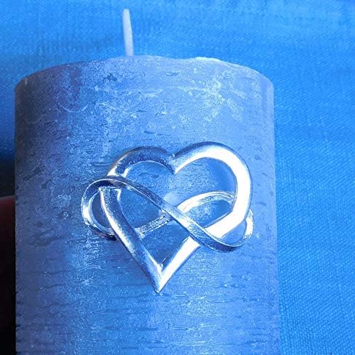 3 Set Infinity Heart Candle Pins in Fine Pewter