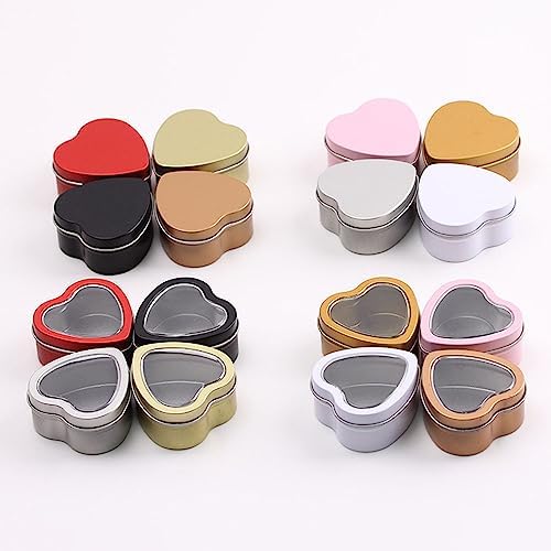 Warm Hearts 12-Piece Heart Shaped Candle Tins