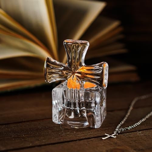 Kanpura Clear Glass Cross Candle Holder 4 High