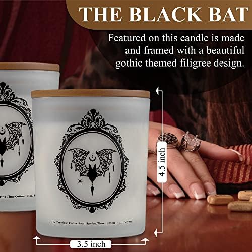 Gothic Handle Black Bat Candle