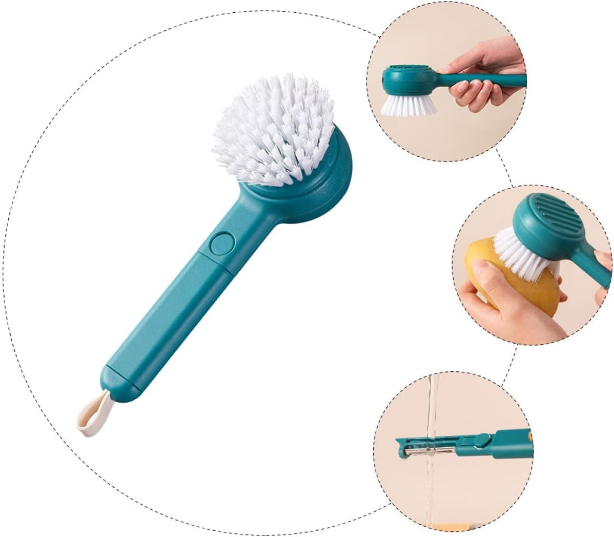 Stainless Steel Peeler Brush - Kitchen Cleaner for Veggies
