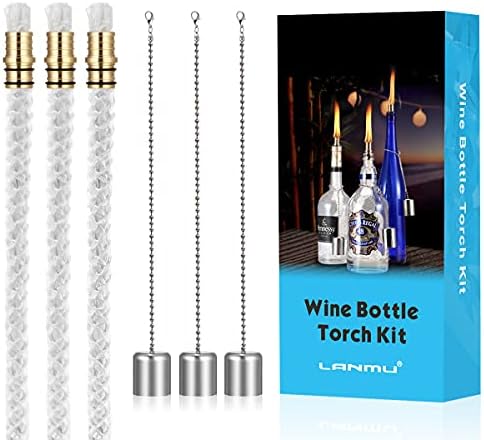 Lanmu Wine Bottle Torch Wicks Outdoor Lights Kit