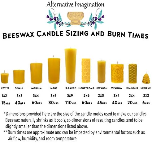 Pure Beeswax Beehive Candles Pack of 4