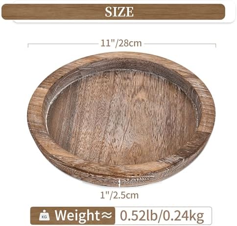 Rustic Wood Table Centerpiece Candle Holder 11x11
