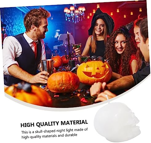 Scare Up The Ambiance 2 Spooky Halloween Skull Candles for Centerpieces