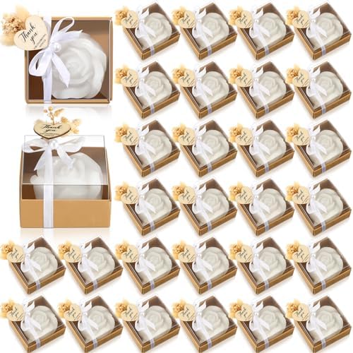 Threlaco Wedding Rose Candles Favor Bulk 50 Sets