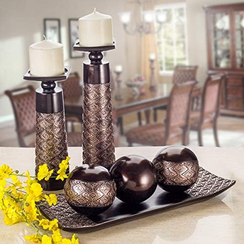 Creative Scents Pillar Candle Holder Set