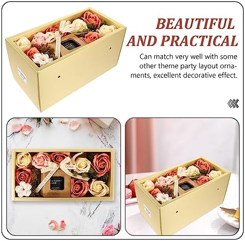 HOMSFOU Rose Light House Decorative Candle Box