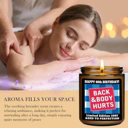 40th Birthday Candle for Women Men - Limited Edition 1985