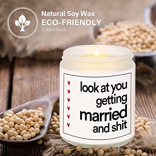 BaubleDazz Funny Wedding Engagement Scented Candle 7oz 35hrs Burner