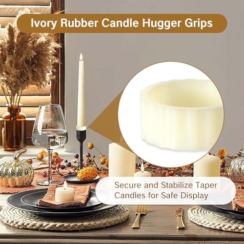 NIIIYTYB10-Piece Set of Durable Candle Huggers to Keep Taper Candles Steady