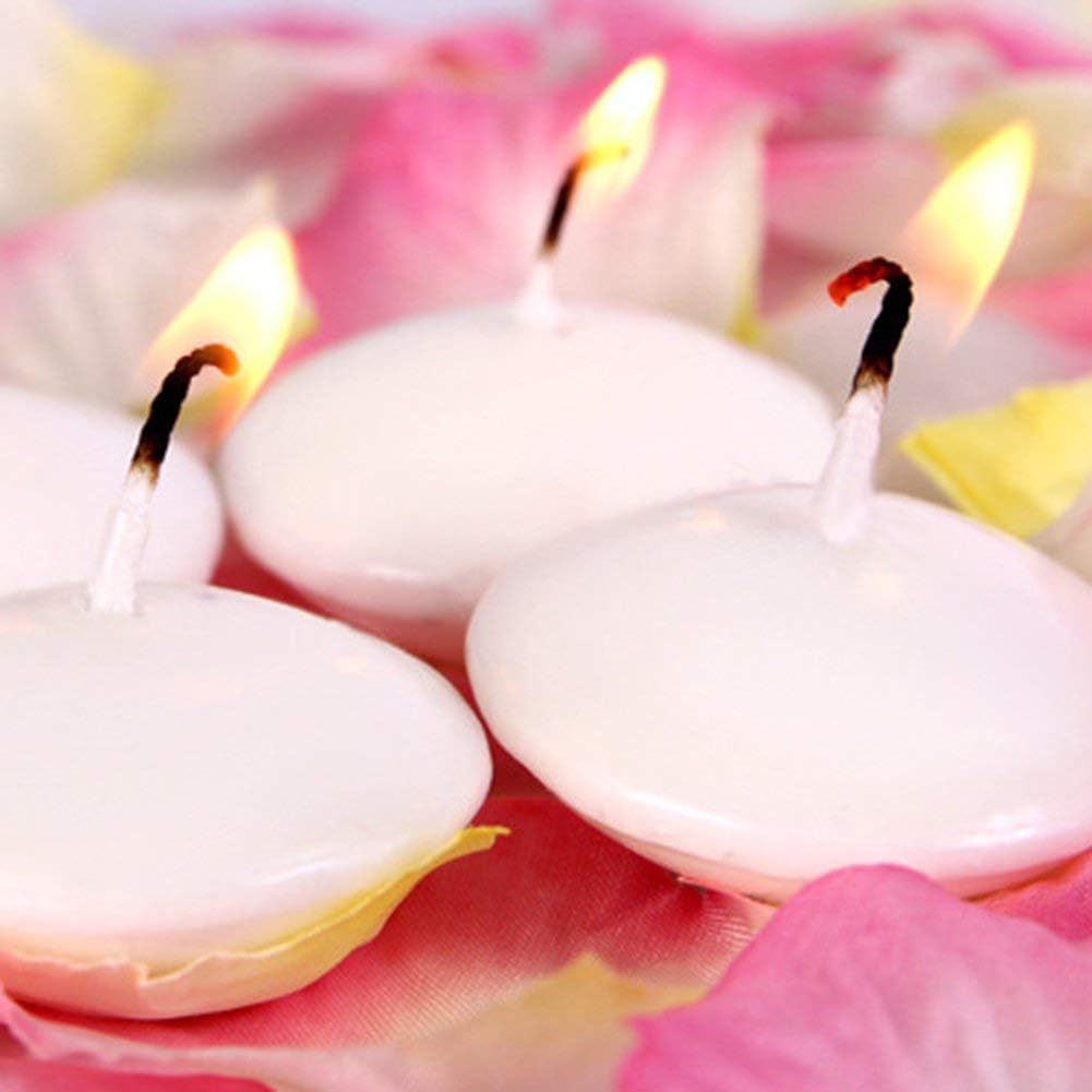 12-Piece White Floating Candles Perfect for Relaxing Hosting Parties