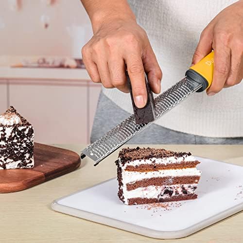 Professional Stainless Steel Lemon Zester Grater with Handle - dishwasher safe