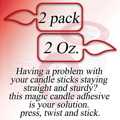 Rambue Candle Stick Adhesive Taper Candle Stick Adhesive 2-PK Stickum Taper Candles