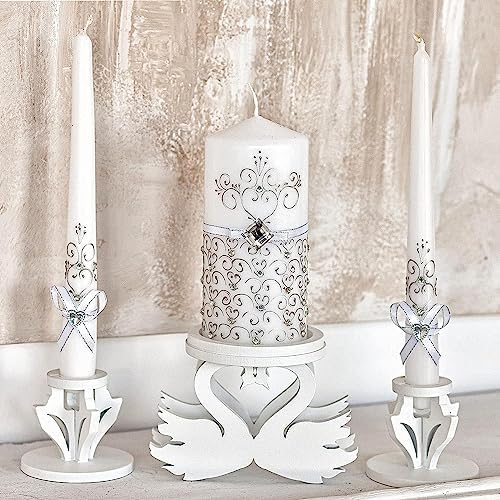 Three-Piece Unity Candle Set for Ceremony