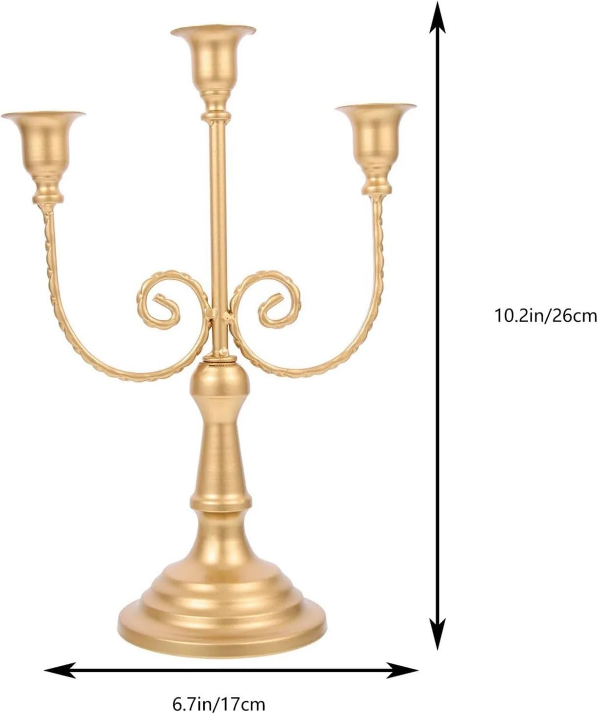 Three-Arm Candleholder Santa Candle Stand with Detachable Candlesticks