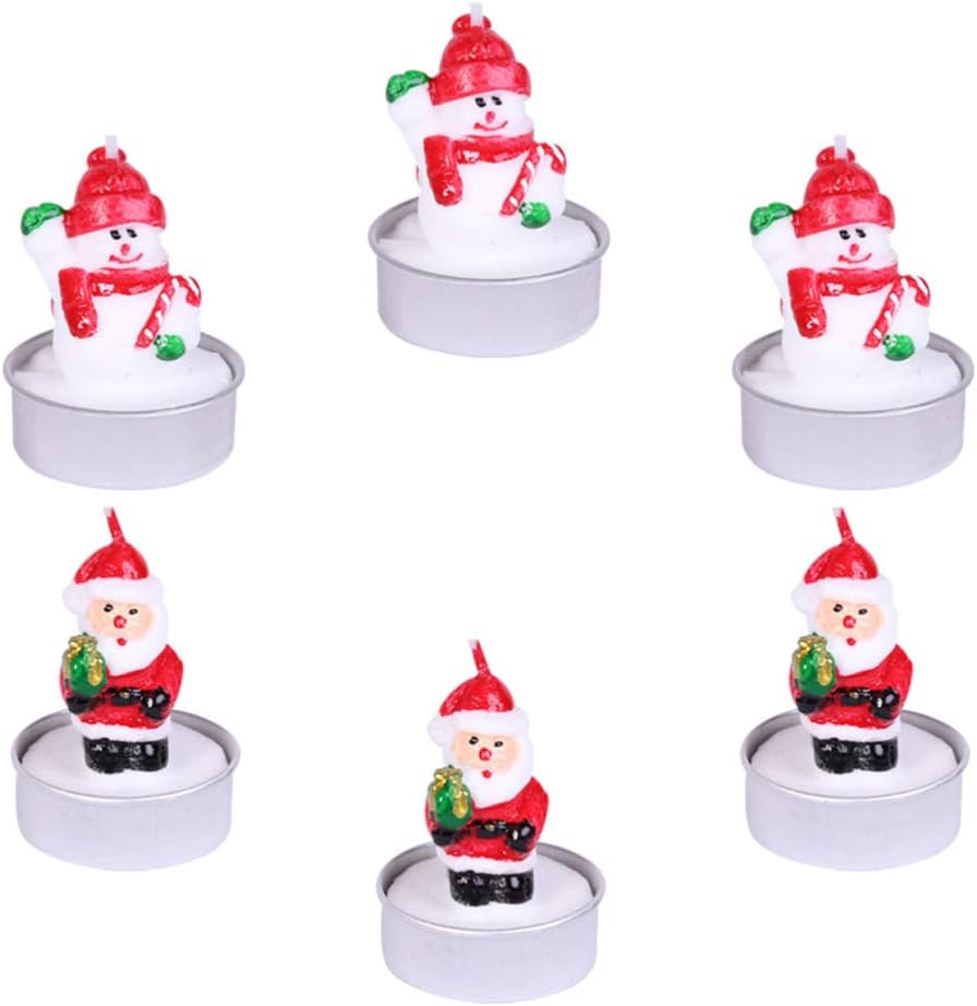 Happyyami Santa Snowman Candles-Christmas