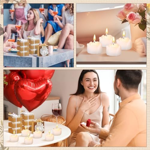 Threlaco Wedding Rose Candles Favor Bulk 50 Sets