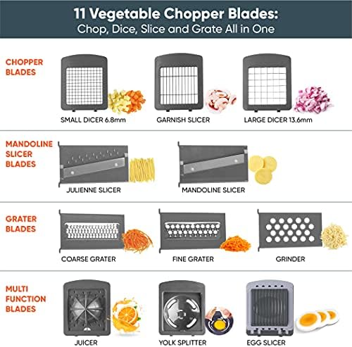 RK 22-in-1 Veggie Chopper Slicer with 11 Blades 1