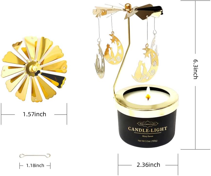 Kellys Custom Candles Rotating Cat Candle