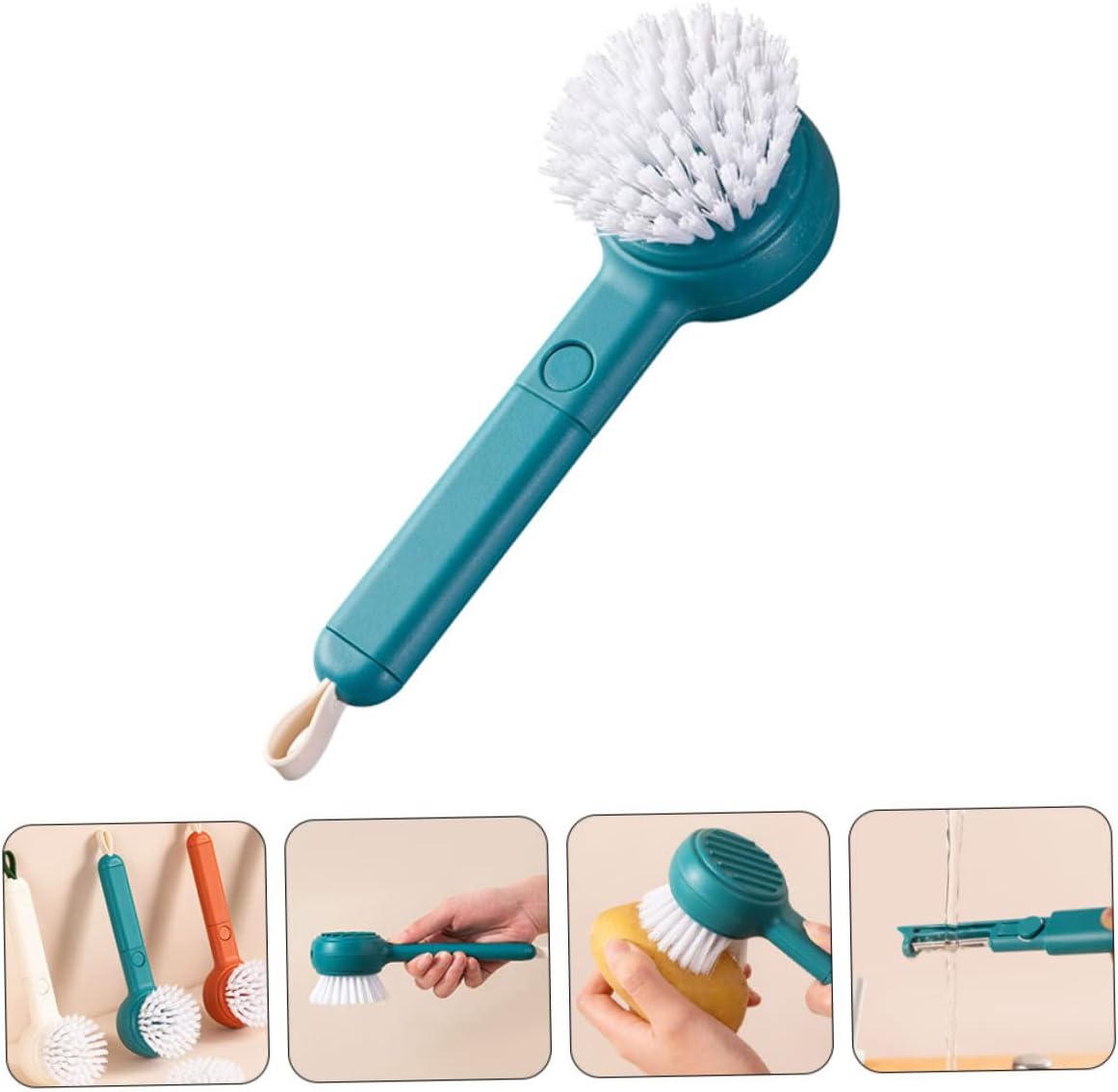 Ergonomic 1-in-2 Peeler Brush Fruit Veggie Tool for Kitchen Garden