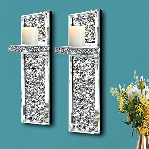 Gleaming Crystal Sconces