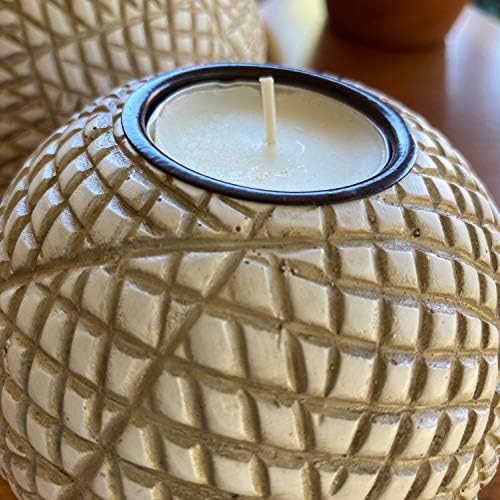 Huey House Luca Orb Candle Holders Gift Box Set of 2 1
