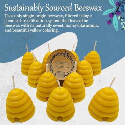 Pure Beeswax Beehive Candles Pack of 4