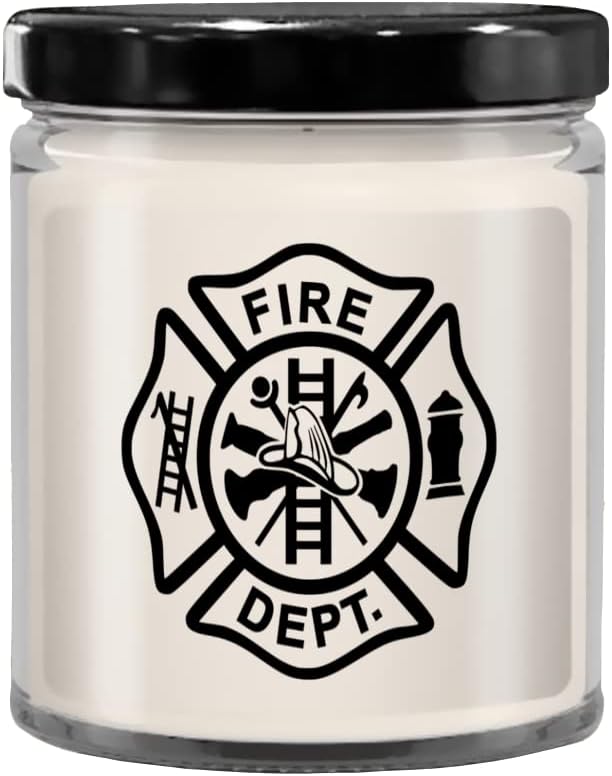 Firefighter Maltese Cross Candle Novelty Gift