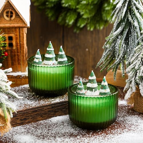 2-Piece Christmas Aspen Scented Tree Candle Set
