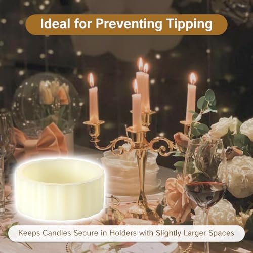 NIIIYTYB10-Piece Set of Durable Candle Huggers to Keep Taper Candles Steady