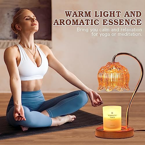 Funistree Dimmable Flower Candle Warmer Lamp with Timer