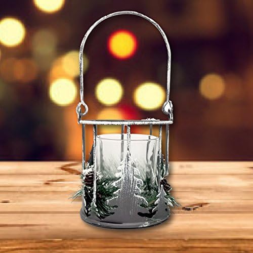 Cozy Christmas Candle Holder with Pinecones Greenery - 85inch
