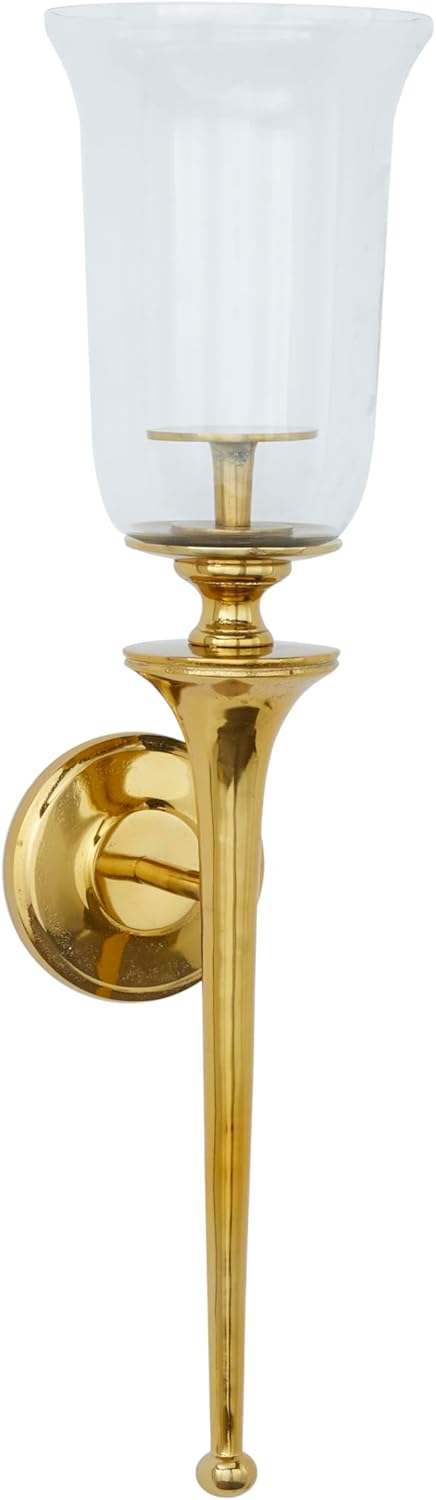 Deco 79 Gold Candle Sconce